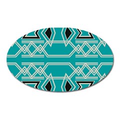 Abstract Pattern Geometric Backgrounds  Oval Magnet by Eskimos