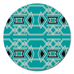 Abstract Pattern Geometric Backgrounds  Magnet 5  (round) by Eskimos