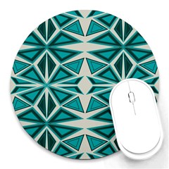 Abstract Pattern Geometric Backgrounds  Round Mousepads by Eskimos