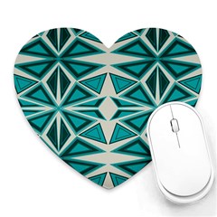 Abstract Pattern Geometric Backgrounds  Heart Mousepads by Eskimos