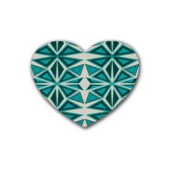 Abstract Pattern Geometric Backgrounds  Rubber Heart Coaster (4 Pack) by Eskimos