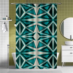 Abstract Pattern Geometric Backgrounds  Shower Curtain 48  X 72  (small)  by Eskimos