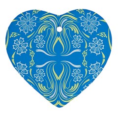 Folk Flowers Print Floral Pattern Ethnic Art Ornament (heart) by Eskimos