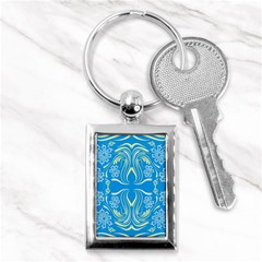 Folk Flowers Print Floral Pattern Ethnic Art Key Chain (rectangle) by Eskimos