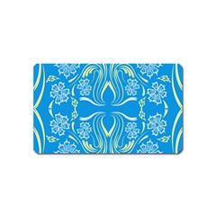 Folk Flowers Print Floral Pattern Ethnic Art Magnet (name Card) by Eskimos