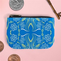 Folk Flowers Print Floral Pattern Ethnic Art Mini Coin Purse by Eskimos