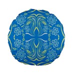 Folk flowers print Floral pattern Ethnic art Standard 15  Premium Flano Round Cushions Front