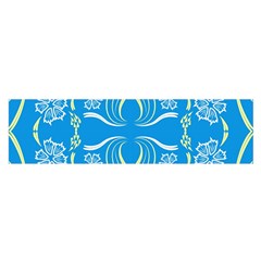 Folk Flowers Print Floral Pattern Ethnic Art Oblong Satin Scarf (16  X 60 ) by Eskimos