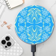 Folk Flowers Print Floral Pattern Ethnic Art Wireless Charger