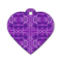 Folk Flowers Print Floral Pattern Ethnic Art Dog Tag Heart (one Side) by Eskimos