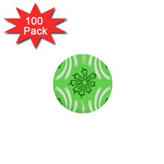 Folk flowers print Floral pattern Ethnic art 1  Mini Buttons (100 pack) 