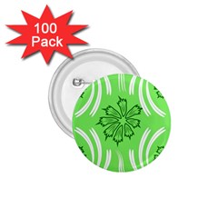 Folk flowers print Floral pattern Ethnic art 1.75  Buttons (100 pack) 