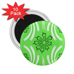 Folk flowers print Floral pattern Ethnic art 2.25  Magnets (10 pack) 