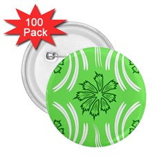 Folk flowers print Floral pattern Ethnic art 2.25  Buttons (100 pack) 