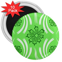 Folk flowers print Floral pattern Ethnic art 3  Magnets (10 pack) 