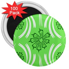 Folk flowers print Floral pattern Ethnic art 3  Magnets (100 pack)