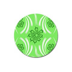 Folk flowers print Floral pattern Ethnic art Magnet 3  (Round)