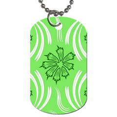 Folk flowers print Floral pattern Ethnic art Dog Tag (Two Sides)