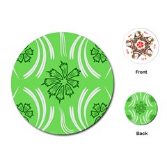 Folk flowers print Floral pattern Ethnic art Playing Cards Single Design (Round)