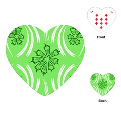 Folk flowers print Floral pattern Ethnic art Playing Cards Single Design (Heart)