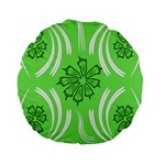 Folk flowers print Floral pattern Ethnic art Standard 15  Premium Flano Round Cushions Front