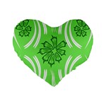 Folk flowers print Floral pattern Ethnic art Standard 16  Premium Flano Heart Shape Cushions Front