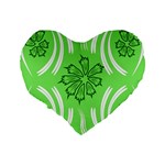 Folk flowers print Floral pattern Ethnic art Standard 16  Premium Flano Heart Shape Cushions Back