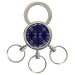 Folk flowers print Floral pattern Ethnic art 3-Ring Key Chain Front