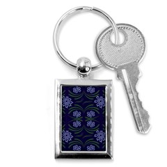 Folk Flowers Print Floral Pattern Ethnic Art Key Chain (rectangle) by Eskimos