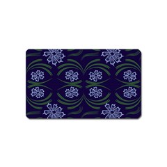 Folk Flowers Print Floral Pattern Ethnic Art Magnet (name Card) by Eskimos