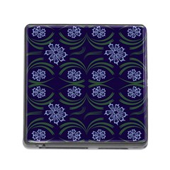 Folk Flowers Print Floral Pattern Ethnic Art Memory Card Reader (square 5 Slot) by Eskimos