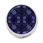 Folk flowers print Floral pattern Ethnic art 4-Port USB Hub (One Side) Front