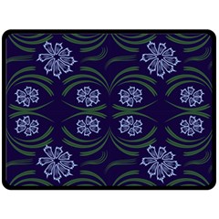 Folk Flowers Print Floral Pattern Ethnic Art Fleece Blanket (large)  by Eskimos