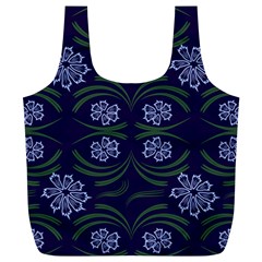 Folk Flowers Print Floral Pattern Ethnic Art Full Print Recycle Bag (xl) by Eskimos