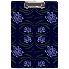 Folk Flowers Print Floral Pattern Ethnic Art A4 Clipboard