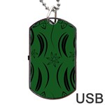 Folk flowers print Floral pattern Ethnic art Dog Tag USB Flash (Two Sides) Front