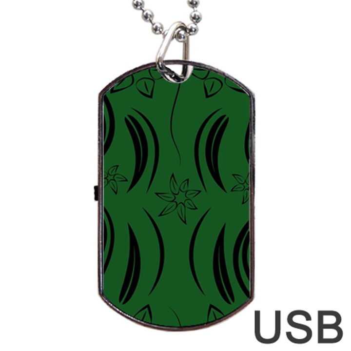 Folk flowers print Floral pattern Ethnic art Dog Tag USB Flash (Two Sides)