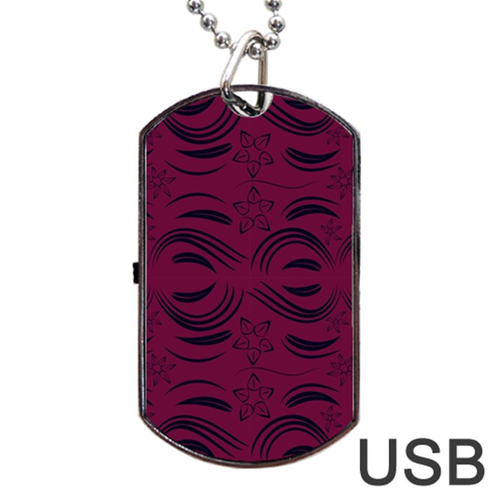 Folk flowers print Floral pattern Ethnic art Dog Tag USB Flash (One Side)