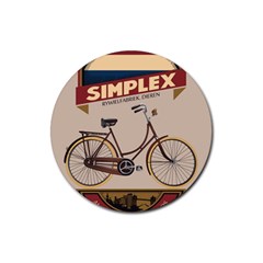 Simplex Bike 001 Design By Trijava Rubber Round Coaster (4 Pack) by nate14shop