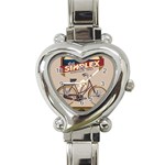 Simplex Bike 001 design by trijava Heart Italian Charm Watch Front