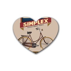 Simplex Bike 001 Design By Trijava Rubber Coaster (heart) by nate14shop