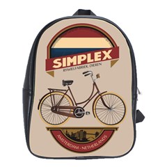 Simplex Bike 001 Design By Trijava School Bag (large) by nate14shop