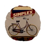 Simplex Bike 001 design by trijava Standard 15  Premium Flano Round Cushions Front