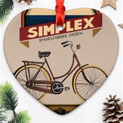 Simplex Bike 001 Design By Trijava Ornament (heart) by nate14shop