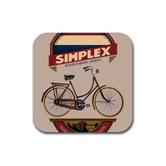 Simplex Bike 001 Design By Trijava Rubber Coaster (square) by nate14shop