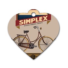 Simplex Bike 001 Design By Trijava Dog Tag Heart (one Side) by nate14shop