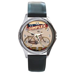 Simplex Bike 001 Design By Trijava Round Metal Watch by nate14shop