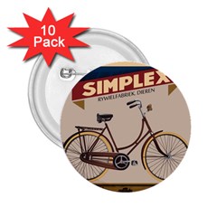 Simplex Bike 001 Design By Trijava 2 25  Buttons (10 Pack)  by nate14shop