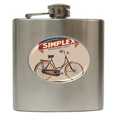 Simplex Bike 001 Design By Trijava Hip Flask (6 Oz) by nate14shop