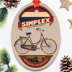 Simplex Bike 001 Design By Trijava Oval Ornament (two Sides) by nate14shop